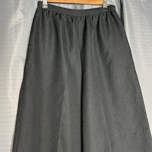 VICKI WAYNE’S BLACK HI-WAIST WIDE LEG PALAZZO PANTS VINTAGE SIZE 8 - Picture 2 of 5